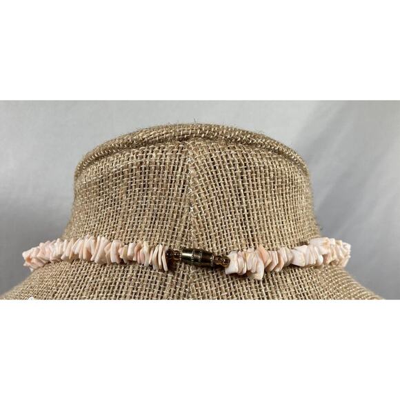 Puka Sea Shell Necklace Surfer Style Beach Hawaiian Light Pink Unisex 18.25” - Picture 3 of 7